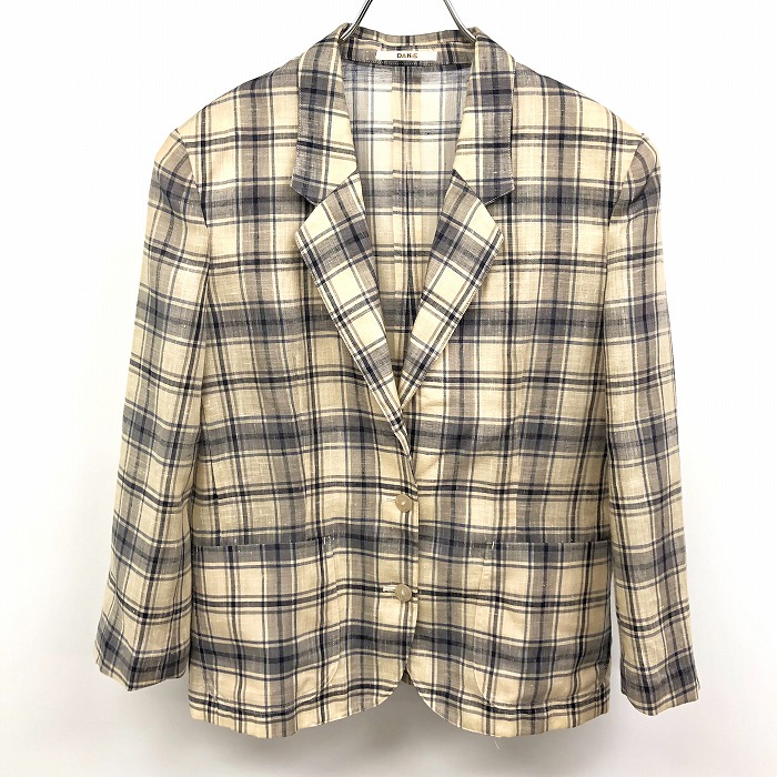 美品　DAKS ダックス　テーラードジャケット　金ボタン　グレー DAKS - 美品 DAKS ダックス テーラードジャケット 金ボタン