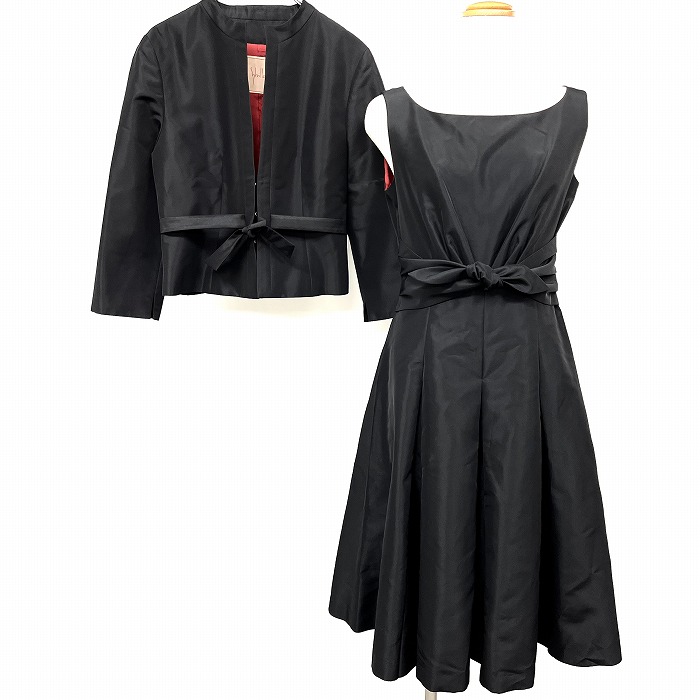 【百貨店SALE★35%OFF★客体商いもの】【中古】[感触AB] Sybilla シ散らし広告 セットアップ ノースリーブ衣装 長袖上衣 シャカシャカする気味合いの出どころ感 上衣のシュロの葉は脱着可 上下 トリアセテート×ポリ L 黒いこと 黒×赤 レディース