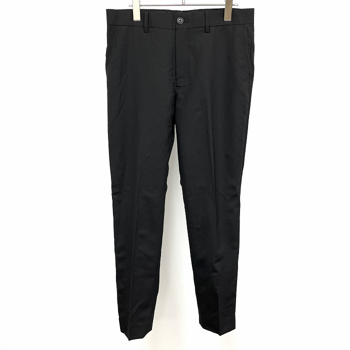 【中古】[印象A] MISTER GENTLE MAN ミスタージェントルマン スラックス / パンツ メンズ M 黒 毛100% ジップフライ トラウザーズ 無地 テーパード スリムフィット｜Undo Rowa 店