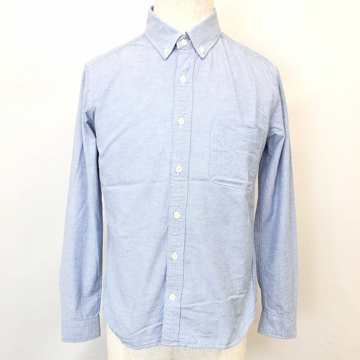 楽天市場 100円 Or 222円offクーポン配布中 中古 Hare ハレ S メンズ 男性 オックスフォードシャツ 無地 ボタンダウン 長袖 胸ポケット付き ロングテール 綿100 コットン ブルー系 青系 Undo Rowa 楽天市場店