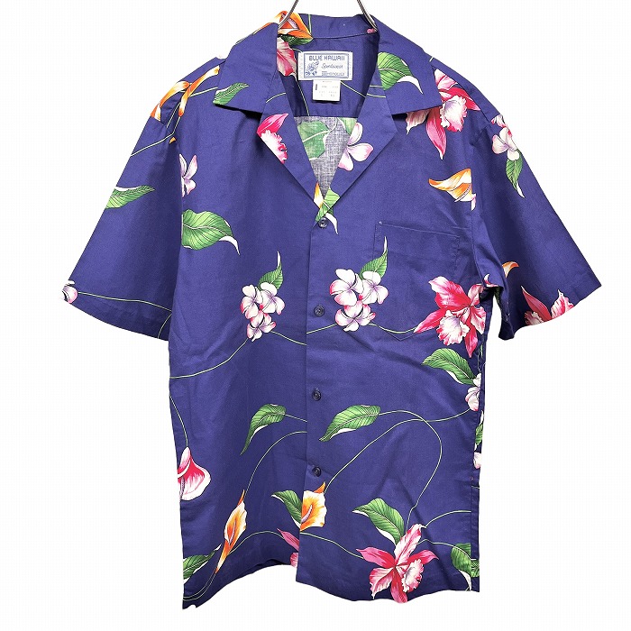 アロハシャツ　オープンカラーシャツ　77circa STYLEBLOCK シャツ 総柄オープンカラー開襟アロハシャツビジネス