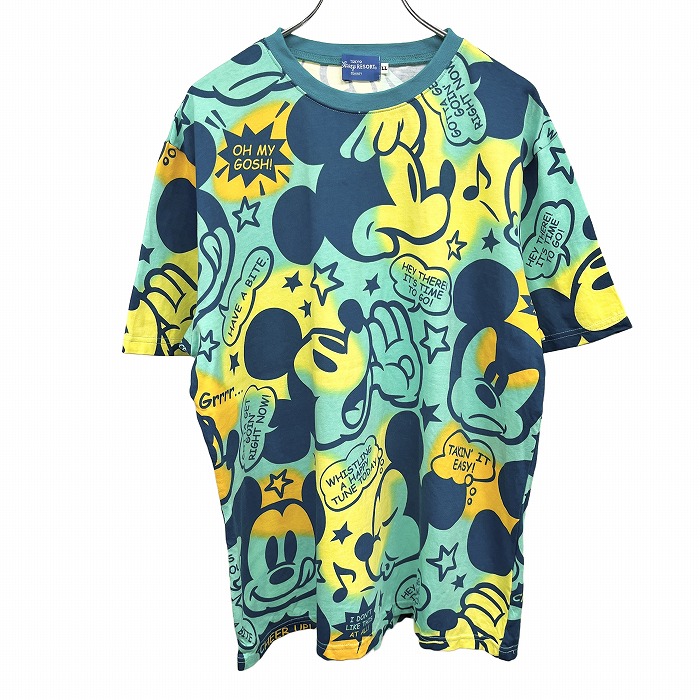 東京ディズニーリゾート　キャラクターTシャツ　半袖シャツ　ミッキー　黒　古着 楽天市場】東京ディズニーリゾート ミッキーマウスプリント 半袖