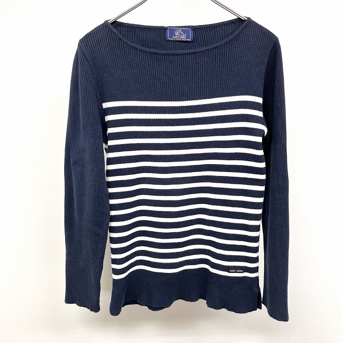 SAINT JAMESボーダー襟あり/80-90年代ヴィンテージ/ 超レア/美品 SAINT JAMESボーダー襟あり/80-90年代ヴィンテージ/ 超レア/美品
