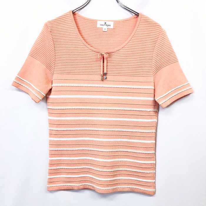 Courreges - courreges(クレージュ) カシミヤ100 ボーダー クルーネックニット 2025年最新】クレージュ courreges カシミヤ100％の人気アイテム