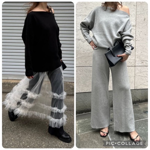 Mewl(ミュール)/スウェットライクドルマンニット トップス-ニット・セーター-レディースファッション