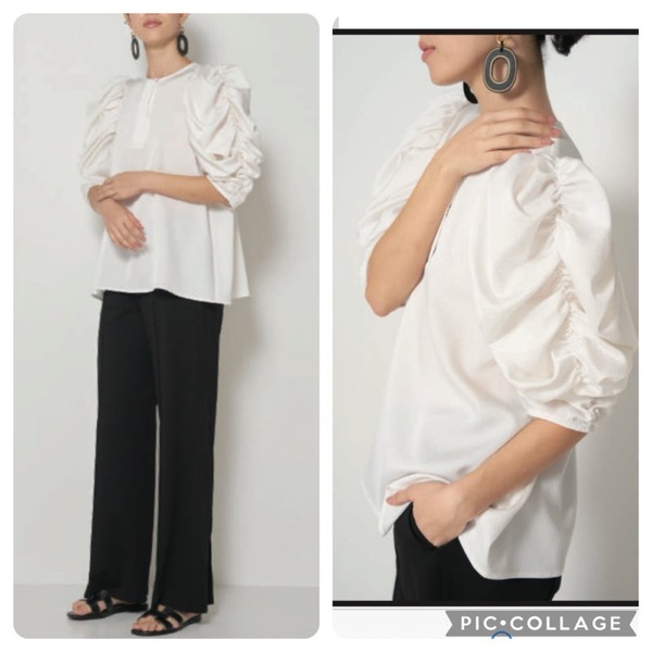 【17000&rarr;11900】Mewl (ミュール)/ボリュームパフスリーブBL｜Select Shop Undo 9,425円