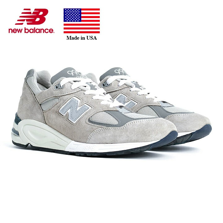 楽天市場】【OUTLET アウトレット】ニューバランス New Balance M990GY2 Core width:D Made in USA  アメリカ製 990v2 ナイロンメッシュ/スウェード グレー メンズサイズ US10/28cm【返品・交換不可商品】 : アンシャンブル 楽天市場店