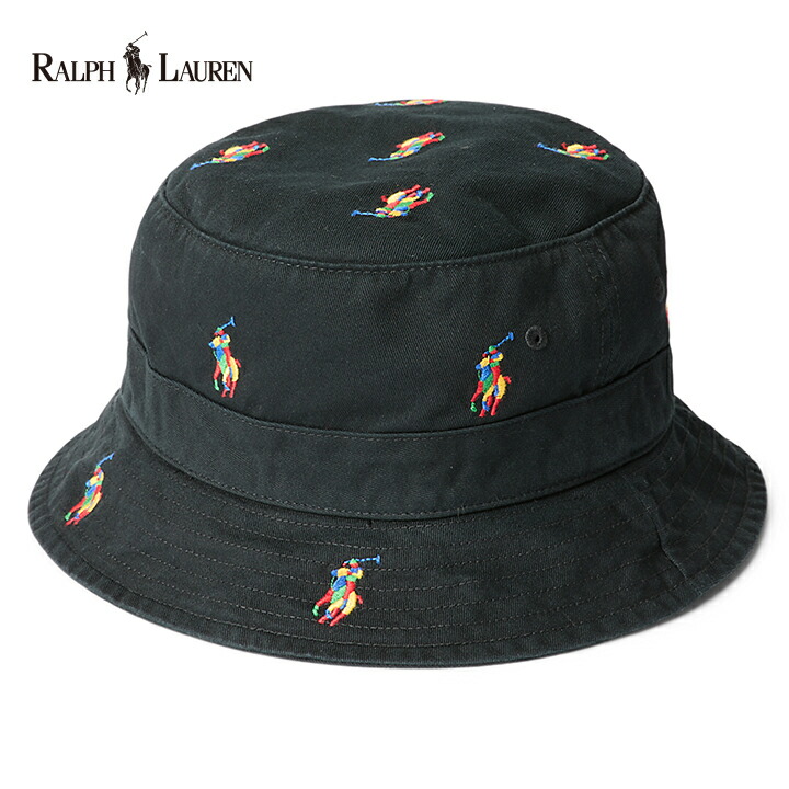 美品　ラルフローレン　バケットハット　ブラックウォッチ　バケハ Polo Ralph Lauren Black Watch Cotton Bucket Hat 紺緑 L/XL