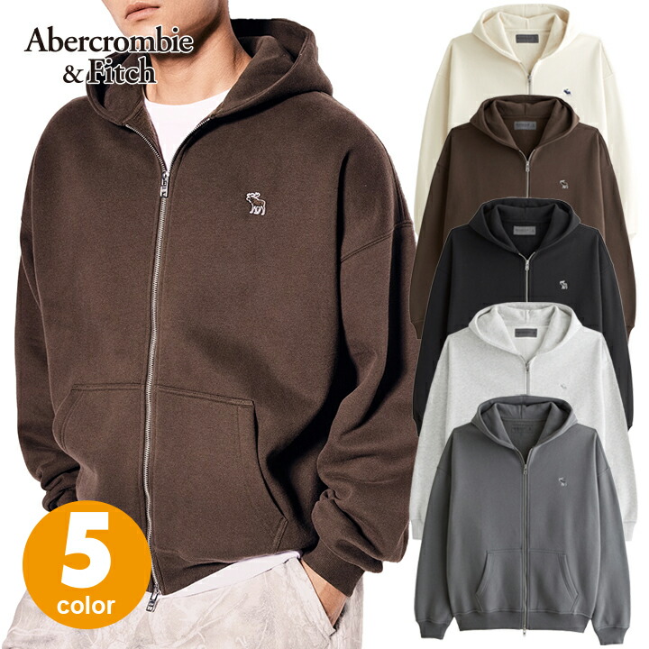 M424 Abercrombie&Fith XS パーカー アバクロ アウター Abercrombie&Fitch - Abercrombie & Fich オレンジ パーカー XS