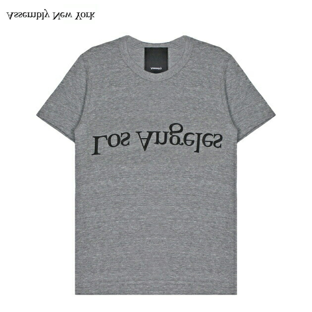 ASSEMBLY NEW YORK | LOGO CITY T-SHIRT - LOS ANGELES (HEATHER GREY) ロサンゼルス Tシャツ ロゴ グラフィック プリント ヘザー グレー