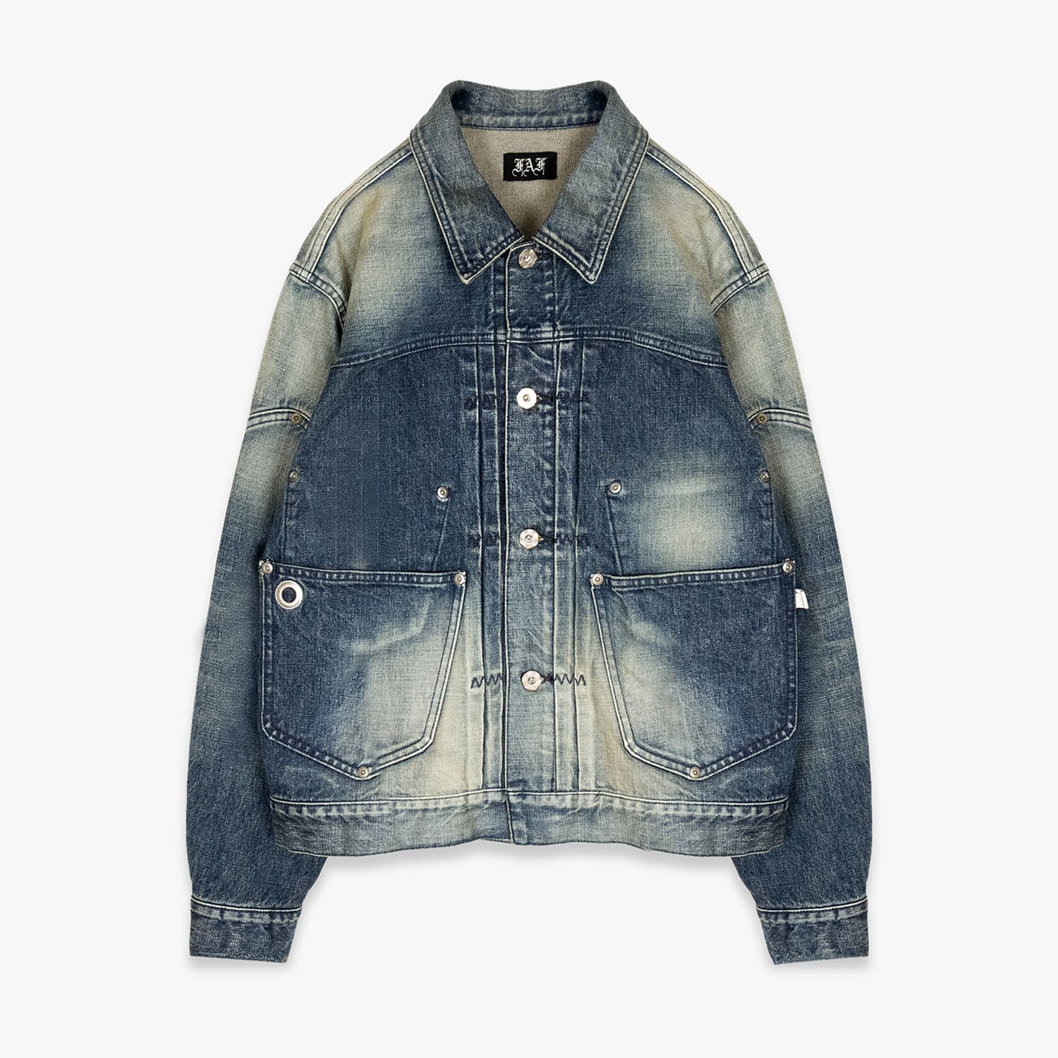 FAKE AS FLOWERS FAF | TYPE-2.5 DENIM JACKET (INDIGO) 国産デニム デニムジャケット ウォッシュ アウター メンズ インディゴ