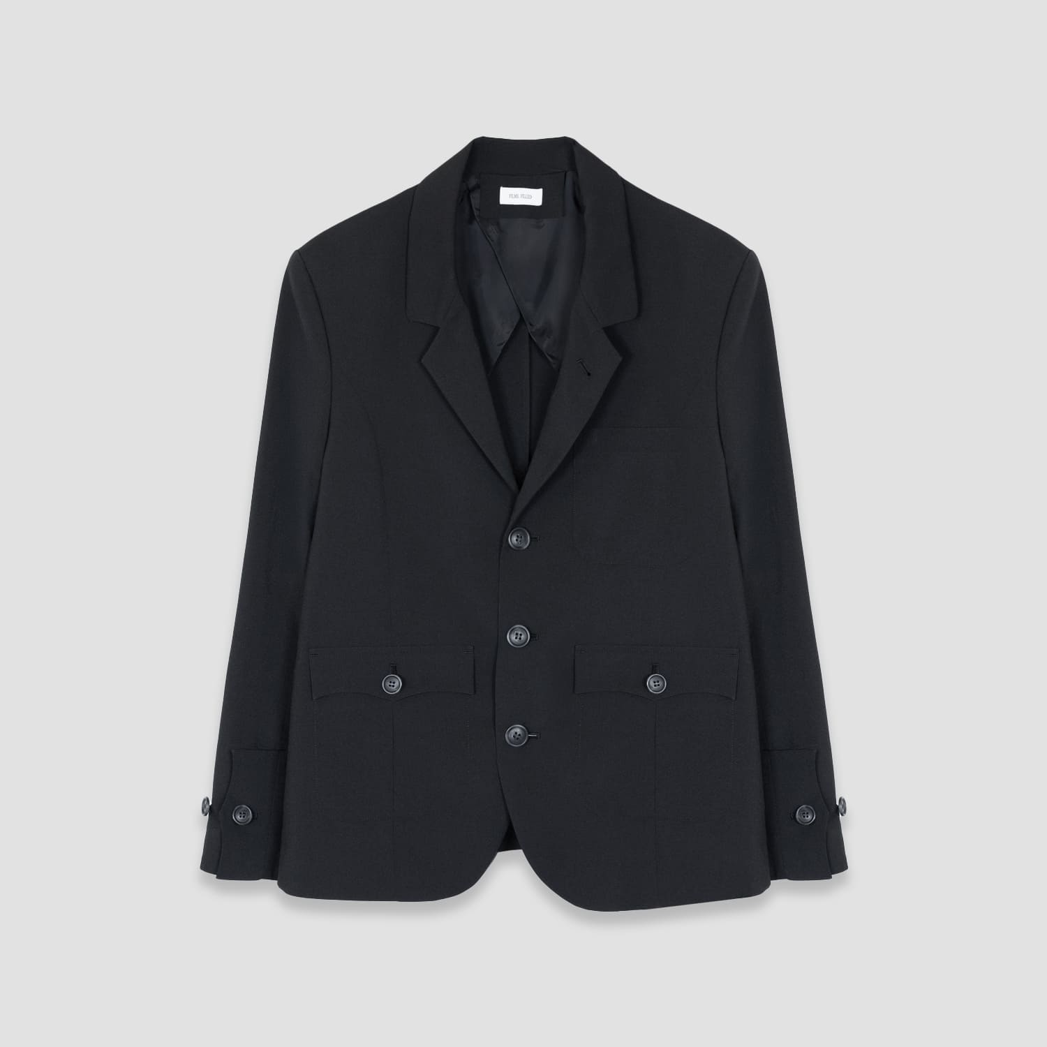 FILME FILLED | BRASS BAND X OFFICER JACKET (BLACK) ラペルドジャケット テーラードジャケット ブレザー スーツ アウター 春夏 メンズ ブラック
