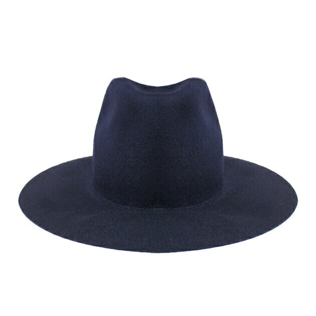 HARMONY | ARMEN WOOL FELT HAT (NAVY) 中折れ 帽子 フェルトハット ウール ロングブリム つば広 メンズ ネイビー|UNEEK BASEMNT