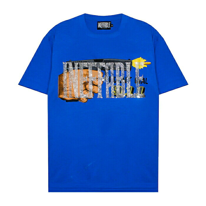 INEFFABLE | DON\u0027T DIAL 911 CUSTOM VINTAGE TEE (BLUE) ヴィンテージプルオーバー リメイク 伝達ルート石ころ トップス メンズ 青み