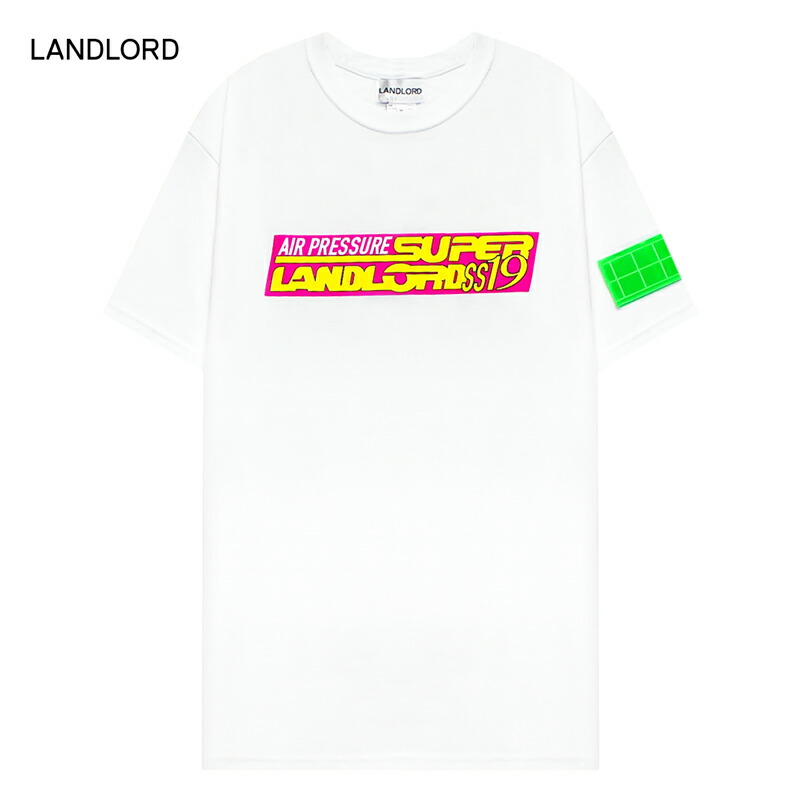 LANDLORD NEW YORK | AIR PRESSURE T-SHIRT (WHITE) Tシャツ ロゴ グラフィック プリント トップス メンズ ホワイト｜UNEEK BASEMNT