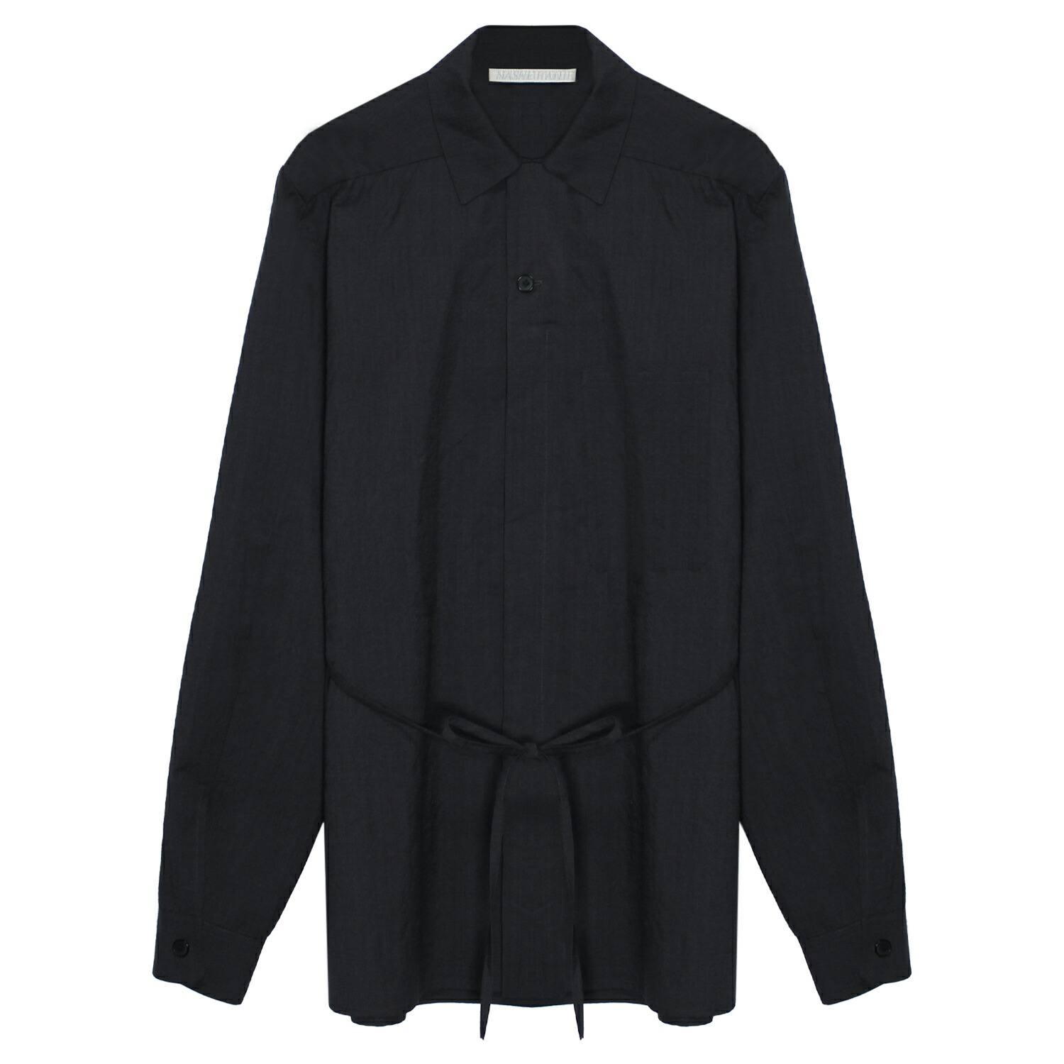 NASHE HALLIE | OUR CLASSIC SHIRT (BLACK) 長袖 ドレスシャツ ストラップ トップス メンズ ブラック｜UNEEK BASEMNT 22,176円
