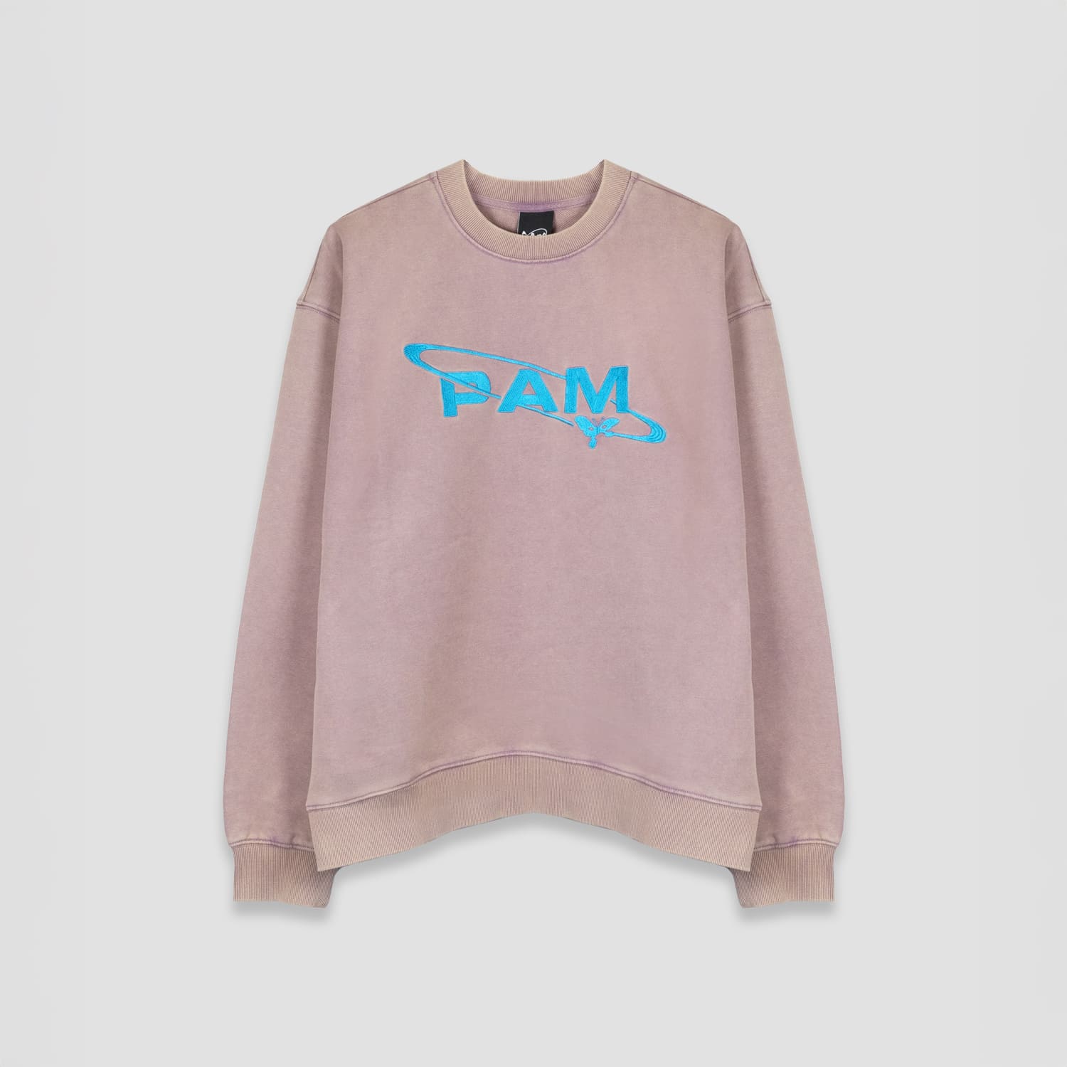 P.A.M. / PERKS AND MINI | IN THE GLOW CREWNECK SWEAT (MULBERRY) PAM パム トレーナー 調教師 労働者の一団素っ首 ロゴタイプ 刺しゅう トップス