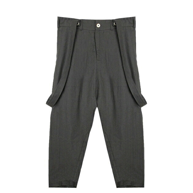 RABBITHOLE LONDON | ENGINEERED PANTS (BROWN) サスペンダーパンツ クロップドパンツ テーパード ボトムス メンズ ブラウン