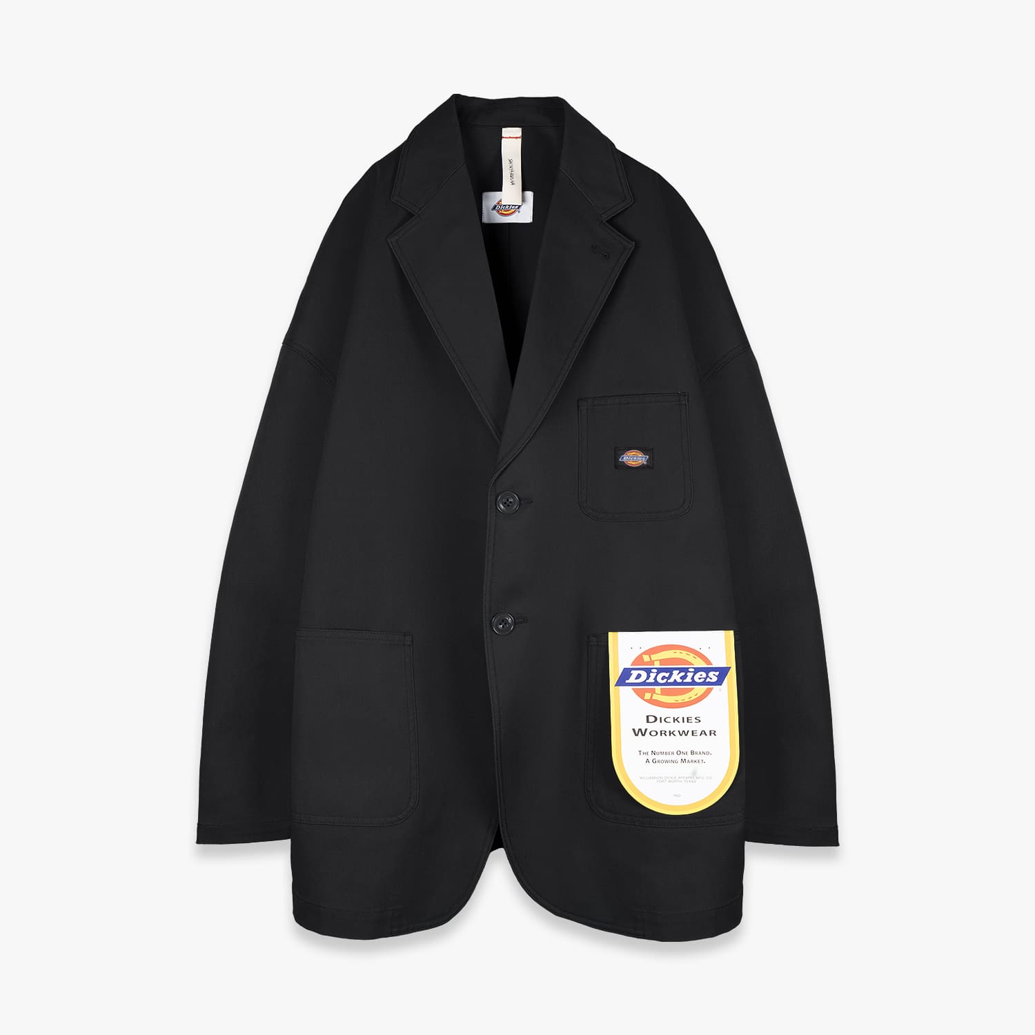 SHINYAKOZUKA | HIS JK WITH DICKIES (BLACK) ディッキーズ コラボレーション ラペルドジャケット テーラードジャケット オーバーサイズ アウター 春夏 メンズ ブラック
