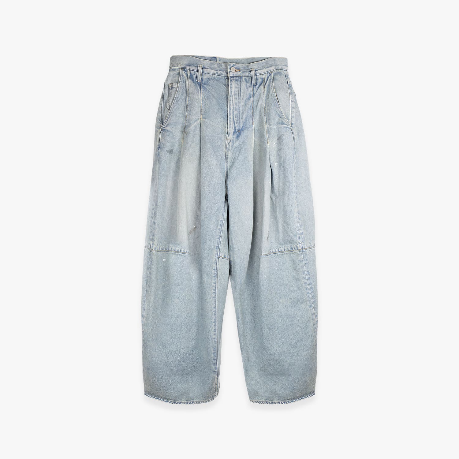 SHINYAKOZUKA | PAINTED ORDINARY CITY BAGGY (INDIGO) バギーパンツ デニムパンツ ワイドジーンズ ペイント ボトムス メンズ インディゴ
