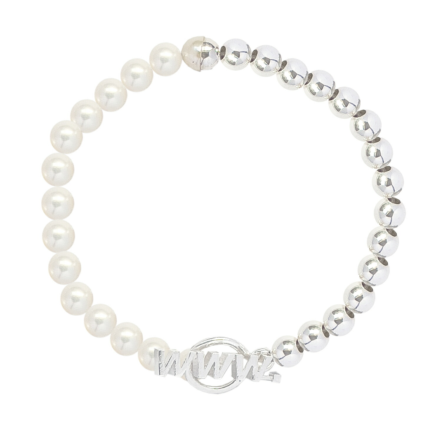 WWW.WILLSHOTT | FRESHWATER PEARL/SILVER .925 BRACELET (PEARL/SILVER) 真珠 淡水パール パールブレスレット 925シルバー スターリングシルバー コンビネーション