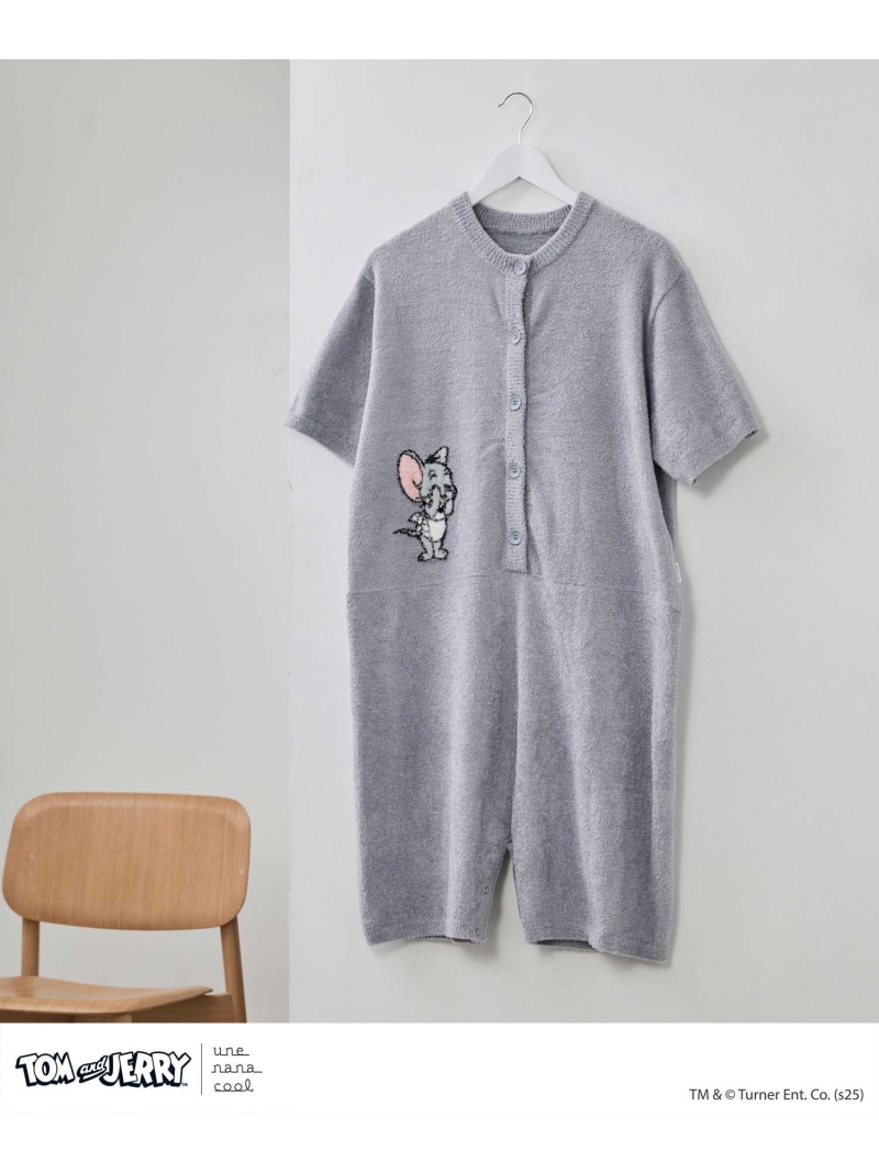 【SALE／30%OFF】トムとジェリー * une nana cool なめらかふわふわつなぎ une nana cool ウンナナクール インナー・ルームウェア その他のインナー・ルームウェア ブラック グレー【RBA_E】【送料無料】[ Fashion]