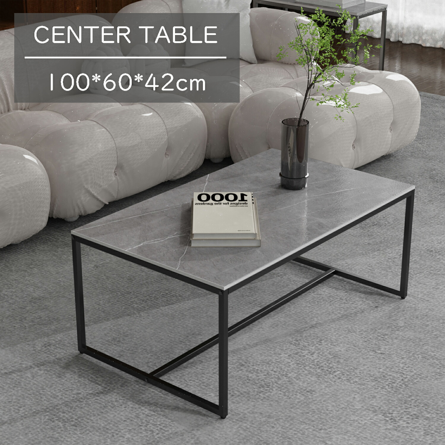 楽天市場】センターテーブル 幅100cm グレー ホワイト セラミック 2段