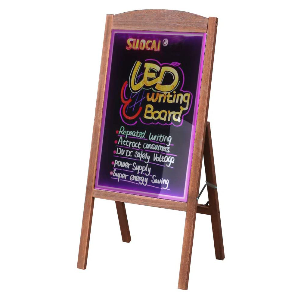 LED 立て看板 A型 光る看板 看板 スタンド 屋外 高さ90cm 木製