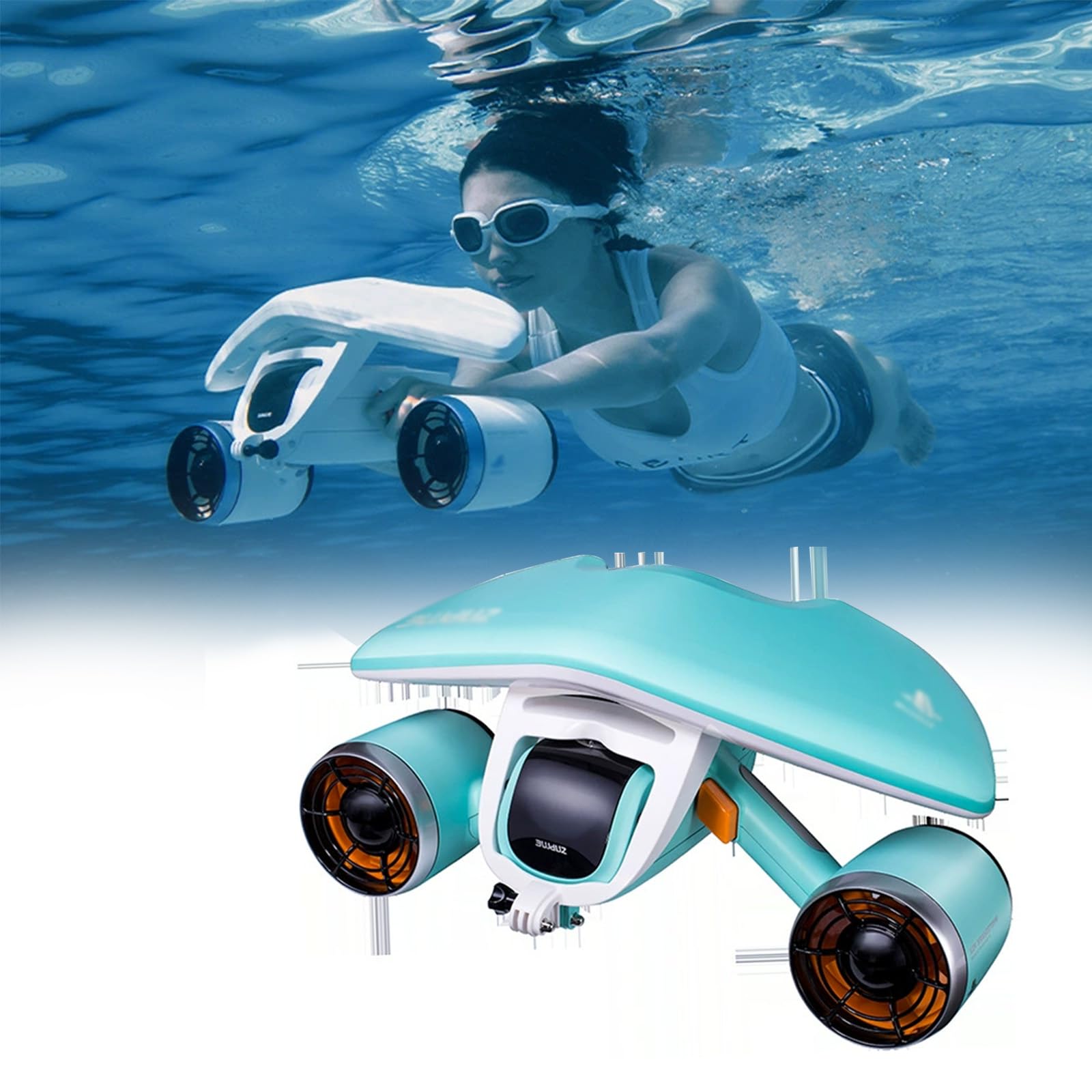 楽天市場】水中スクーター 着脱式浮力タンク搭載｜5m 浅瀬～40m 深潜り