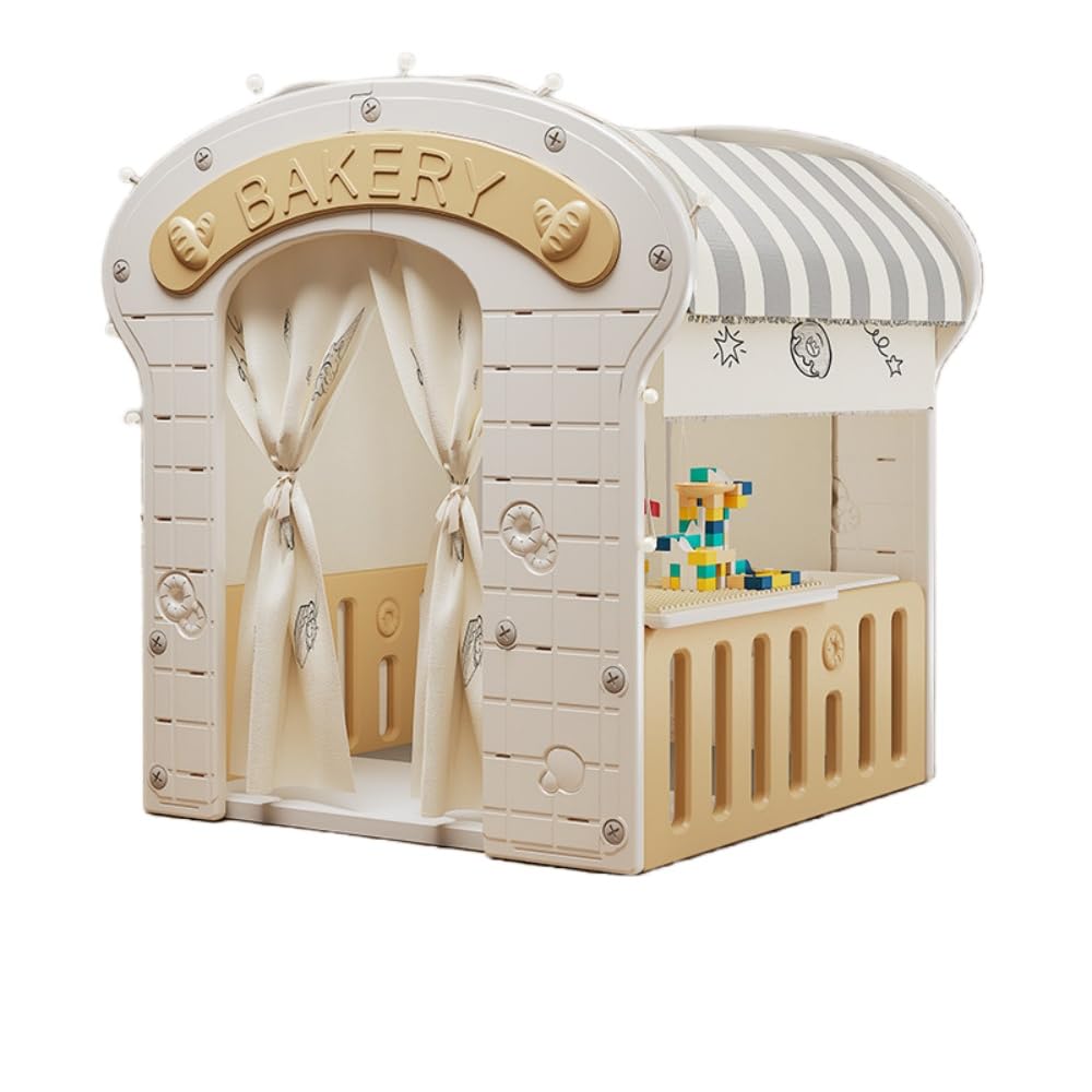 ゲームテント、屋内おもちゃの家、子供用テント、子供用キャンバスシアター、幼児用屋内ベッドテント、男の子と女の子のおもちゃ、知育玩具、秘密基地プレイハウス、プレイハウス、積み木付きかくれんぼゲームテント｜UNILIFE