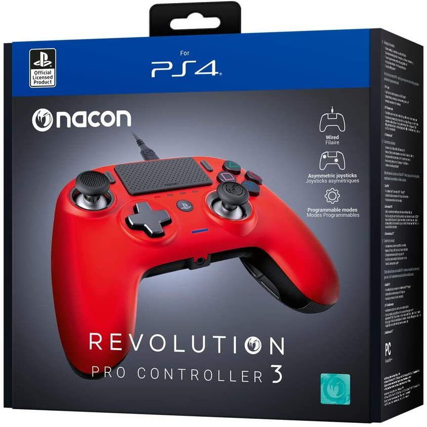 楽天市場 Nacon Revolution Pro Controller 3 ナコン レボリューション プロ コントローラー V3 Ps4 レッド 並行輸入品 ユニバーサルステージ