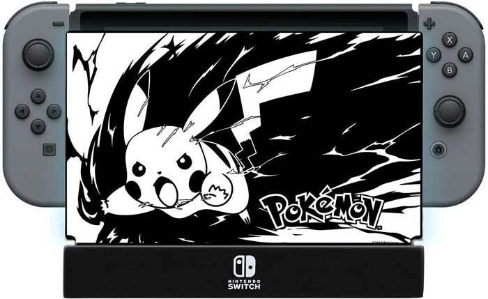 楽天市場 Nintendo Switch ニンテンドースイッチ Ledライトアップ ドックシールド 2種類プレート ピカチュウ ポケモン ユニバーサルステージ