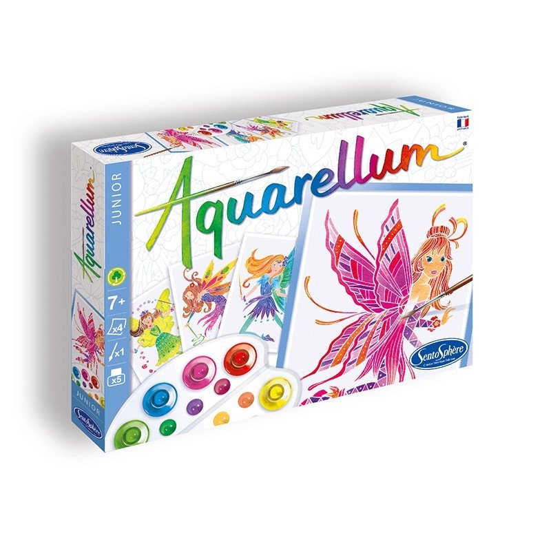 Aquarellum Junior アクアレルム 水彩 ぬりえ セット 絵の具 子ども 大人 フランス製 塗り絵 イラスト フェアリー おもちゃ 女の子 男の子 プレゼント 5歳 6歳 7歳 小学生 知育玩具 子供 誕生日プレゼント 人気 ギフト お祝い 最大95 オフ