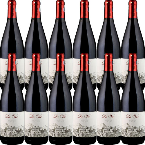 【送料無料】12本セット/1箱 ラ・ヴィ・ピノ・ノワール[2023]ドメーニレ・サハティーニ 赤 750ml Domeniile Sahateni [La Vie Pinot Noir] ルーマニア ムンテア 赤ワイン ワインセット 業務用