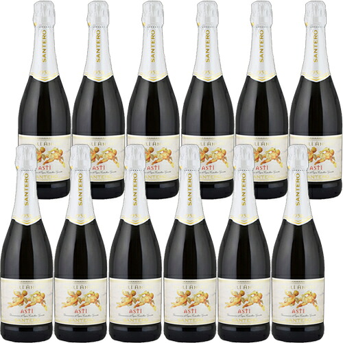 12本セット【送料無料】天使のアスティ[N/V]サンテロ　泡・白 750ml&times;12本 1箱　Santero[Asti Degli Angeli] イタリア ピエモンテ スパークリングワイン業務用 飲食店 プロ向け※別途追加送料エリアあり｜ビール・酒・ワイン専門店ユニビス