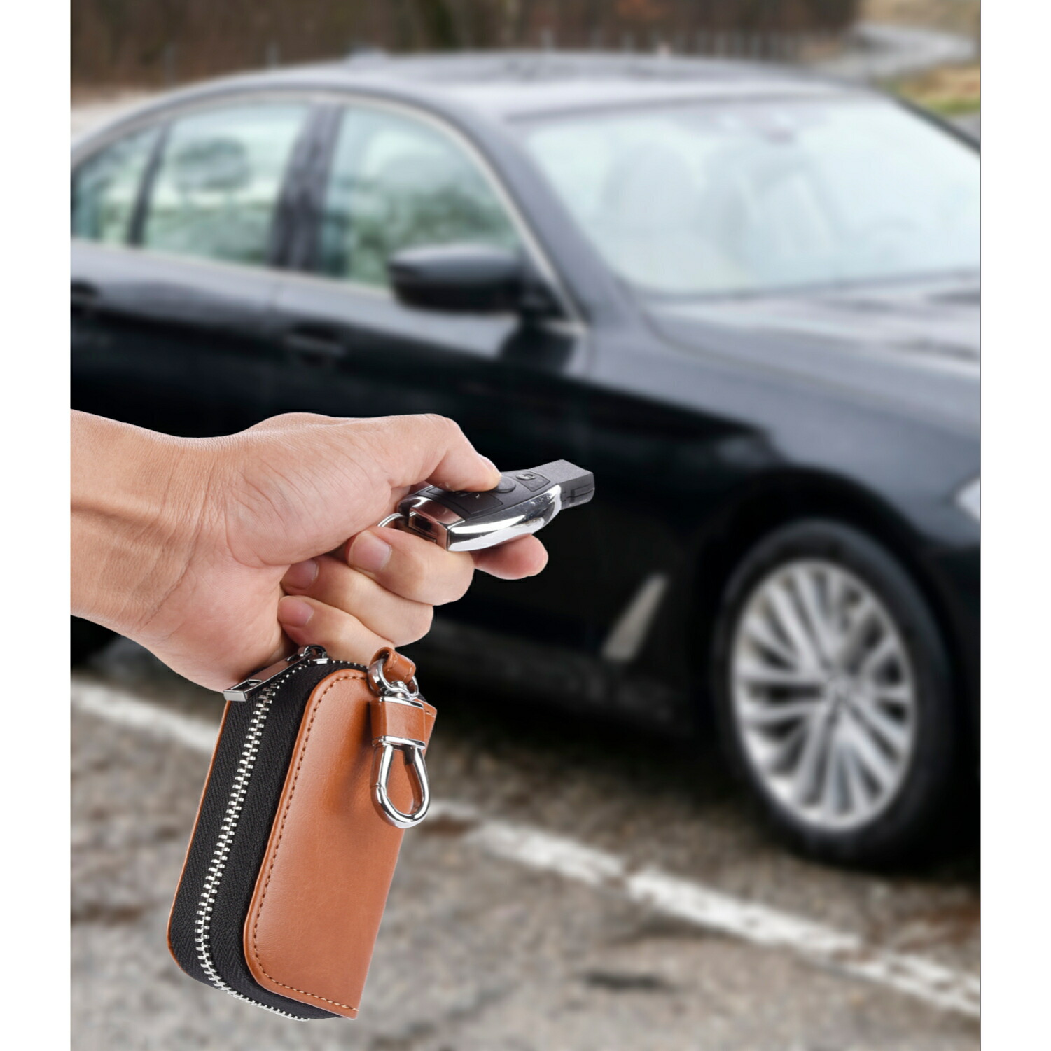 楽天市場 スマートキーケース リレーアタック防止用 ケース 車キーカバー 電波遮断ポーチ キーホルダー メンズ キーケース リレーアタック対策グッズ 車 の盗難防止 カバー型 車の鍵 ブロッキングポーチ キーホルダー キーカバー ユニバイ専門店