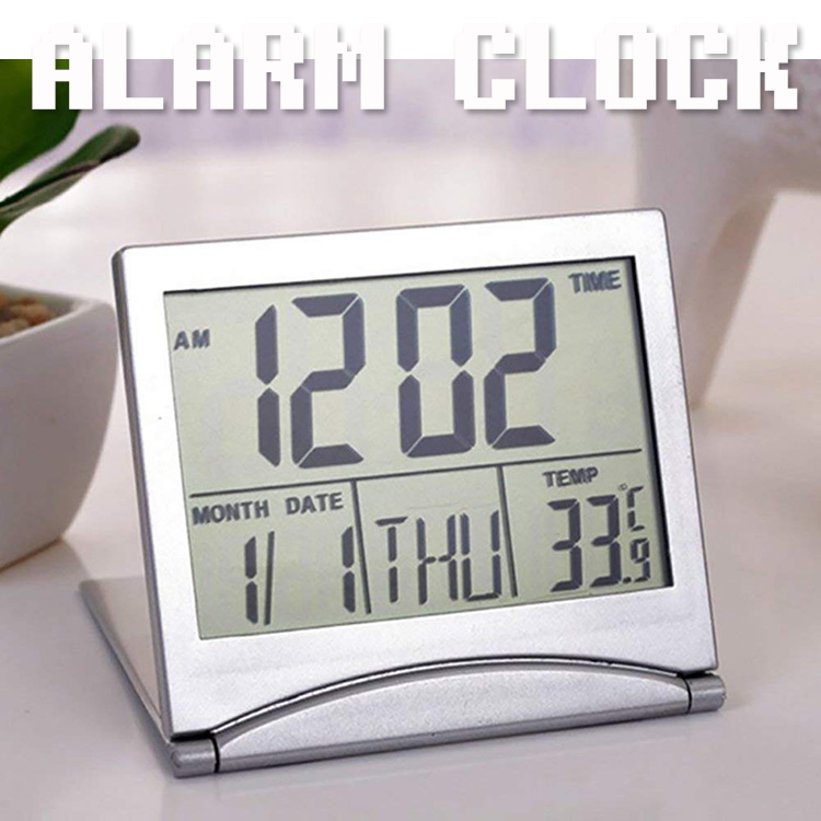 Unicona Alarm Clock Thermometer Folding Type Trip Desk Child With