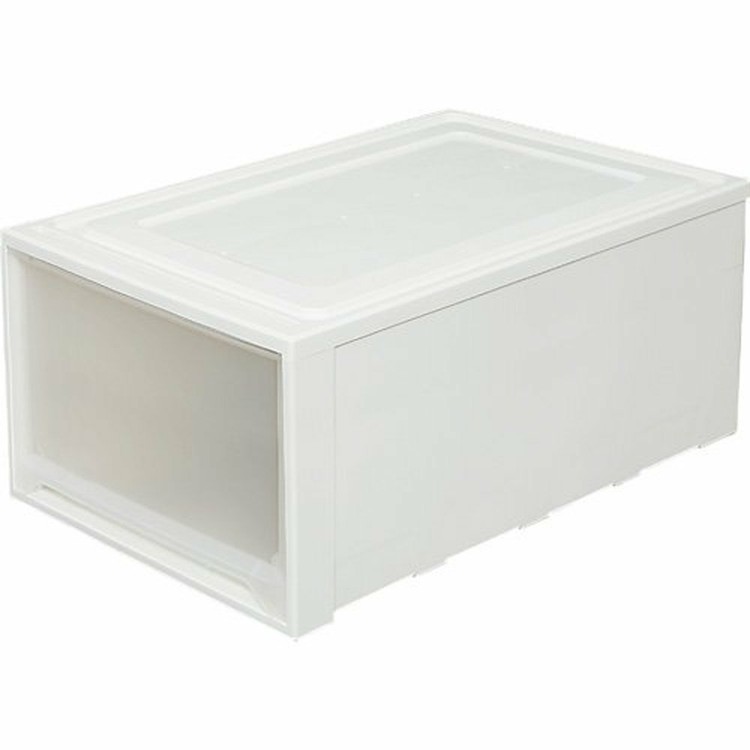 収納ボックス プラスチック 押入れ 衣装ケース 3個セット ロングチェスト MG-7430W 幅44 奥行74 高さ30cm 押入れ収納 クローゼット収納 衣類収納ケース プラスチック 奥行74 透明 中身が見える 金属レール スタッキング アイリオーヤマ