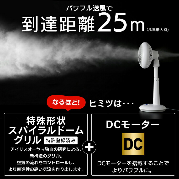 扇風機 サーキュレーター 18cm DC STF-DC18T dc dcモーター おしゃれ アイリスオーヤマ サーキュレーター扇風機 リビング 上向き  冷房 循環 暖房 省エネ 空気循環 送風 静音 首ふり 首振り 低廉 dc