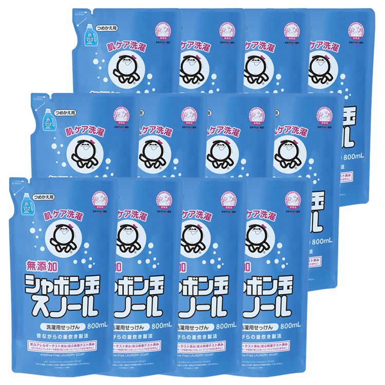 超特価sale開催 せっけん シャボン玉 送料無料 12個セット シャボン玉スノール液体タイプつめかえ用 800ml スノール D シャボン玉本舗 オシャレ着洗剤 Spmau Ac In