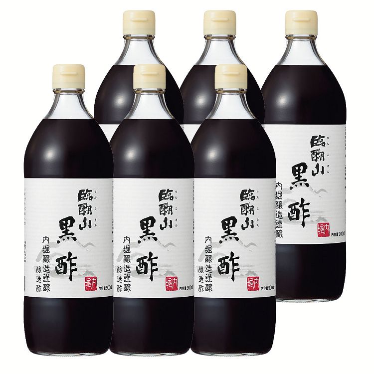 【6本】酢 黒酢 調味料 飲みやすい黒酢 内堀醸造 臨醐山黒酢 900ml 送料無料 黒酢 臨醐山 内堀 酢 料理 食事 お酢 酢 健康