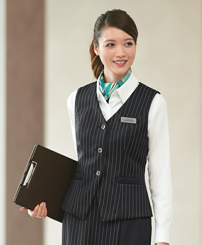 Counter Biz ベスト 9761 5号～19号 レディース パイピング 制服 受付 ホテル ブライダル カーディーラー ショールーム ハネクトーン早川｜UNIFORM　JAPAN 12,567円