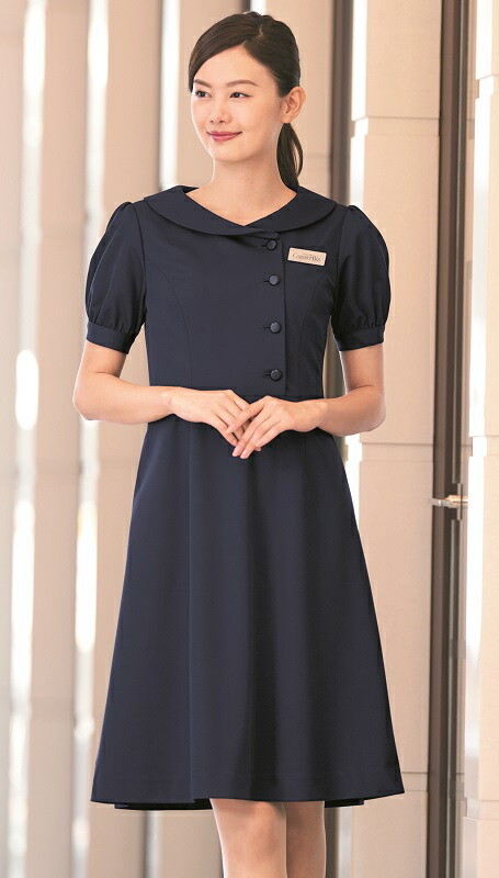 超大特価 Counter Biz ワンピース 7728 5号 19号 レディース 半袖 制服 ユニフォーム エステ クリニック ネイルサロン 化粧品販売 スパ ハネクトーン早川 Fucoa Cl