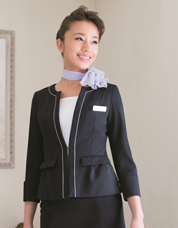 Counter Biz 上衣 WP166 5号～19号 レディース 裏なし ユニフォーム 制服 エステ 診療所 ネイルサロン かざり付ける品売りわたす スパ ハネクトーン早川 ジャケット-レディースファッション-事務服