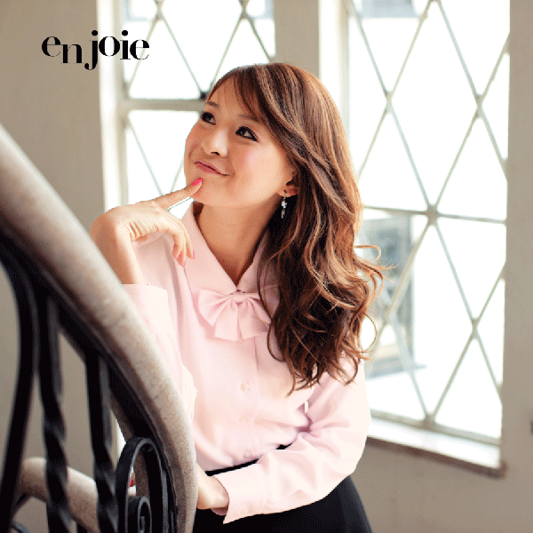 アンジョア ブラウス 長袖 リボン付き 01130 事務服 制服 オフィス en joie