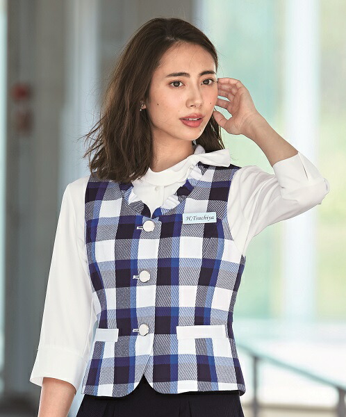 超お買い得 ベスト ベスト アンジョア レディース 可愛い 制服 事務服 5号 15号 ブルー 春夏 Pascasarjana Unsrat Ac Id