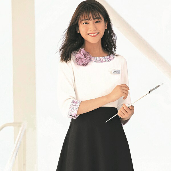 新発売の アンジョア ワンピース レディース 春夏 ホワイト 5号 15号 事務服 制服 ユニフォーム エステ クリニック 受付 可愛い Uniform Japan 人気ブランド Www Toyotires Ca