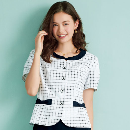 【事務服】美形オーバーブラウス SS772L 神馬本店