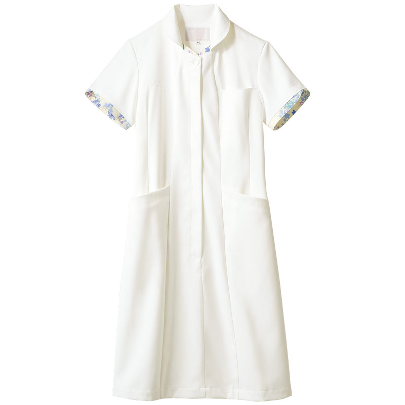 【医療白衣】ナースワンピース　半袖　LW401-13　ローラアシュレイ　LAURA　ASHLEY　住商モンブラン