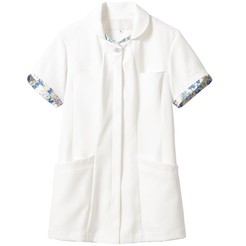 【医療白衣】ナースジャケット　半袖　LW801-13　ローラアシュレイ　LAURA　ASHLEY　住商モンブラン